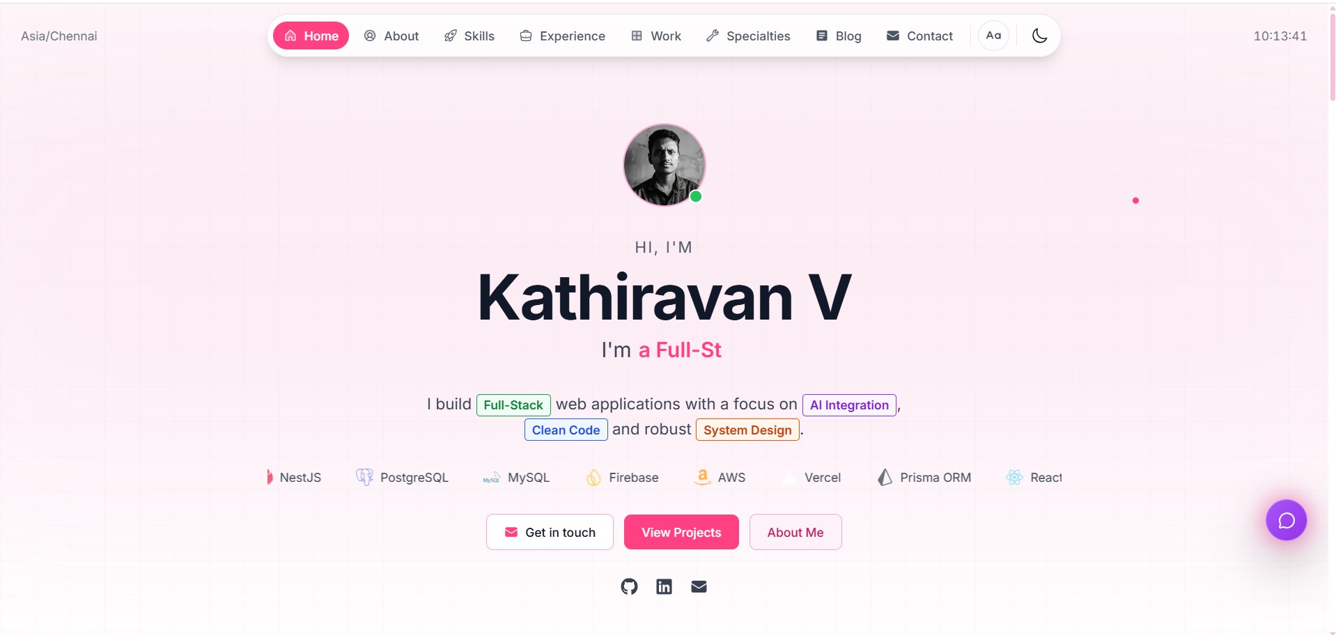 Kathiravan V Full-Stack Developer